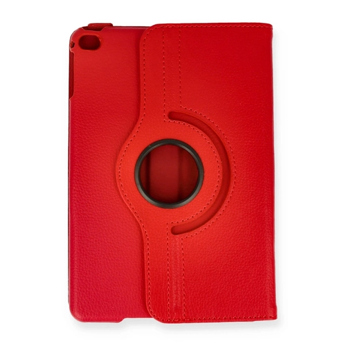 Newface iPad Mini 4 Klf 360 Tablet Deri Klf - Krmz