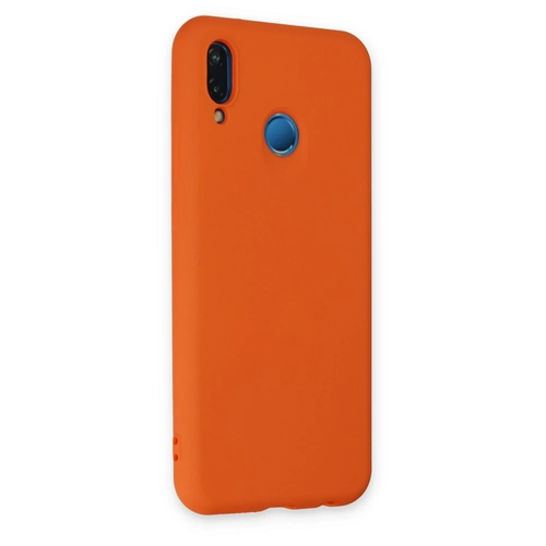 Newface Huawei P20 Lite Klf Nano ii Kadife Silikon - Turuncu