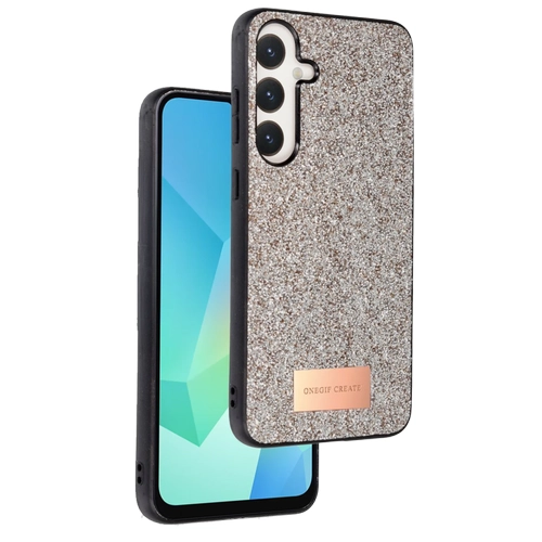 Onegif Samsung Galaxy A56 Bright Simli Kapak - Gold