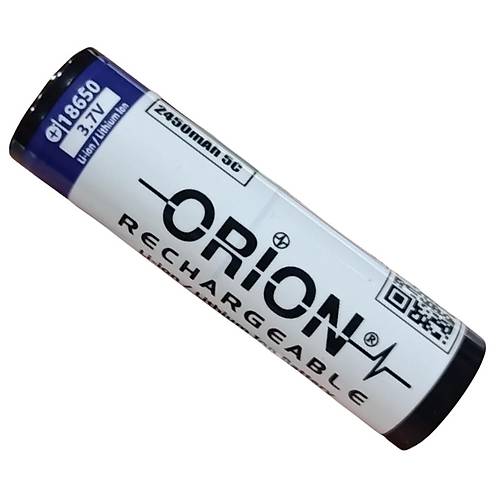 Orion 18650 3.7V 2450mAh 5C arj Edilebilir Li-ion Pil Basz