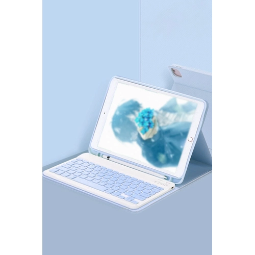 Newface iPad 5 Air 9.7 Klf KC01 Smart Klavyeli Tablet Klf - Mavi