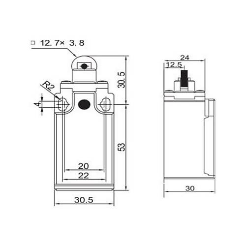 Gwest GLS-103R Dikey Metal Makaral Resetli Limit Switch 1NO + 1NC