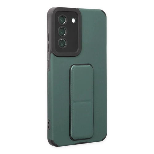 Newface Samsung Galaxy S21 FE Klf Mega Standl Silikon - Yeil