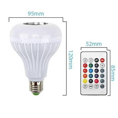 Bluetooth Hoparlr Akll RGB Led Ampul Lamba