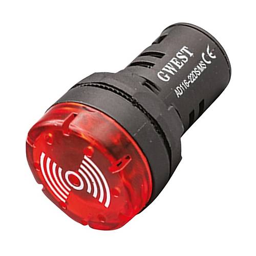 Gwest 22DS-MS24 22mm Sesli Led Flar kazl Buzzer 24V