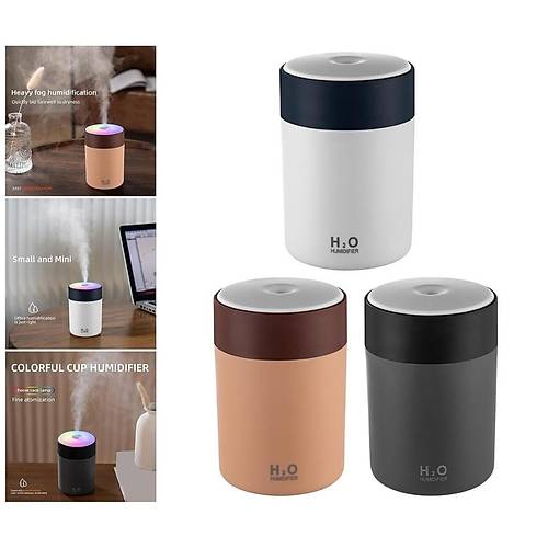DivexUSB Led Ikl Hava Nemlendirici Colorful Humidifier Gri H-41