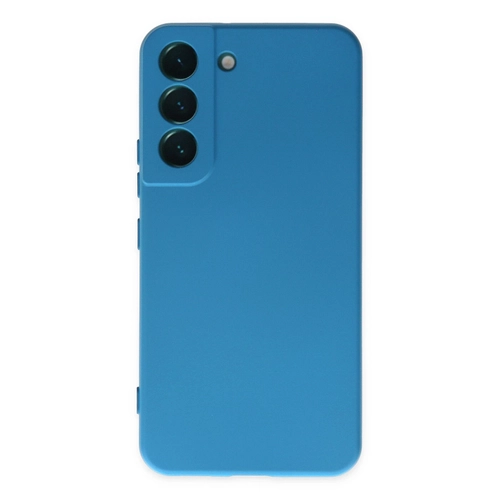 Newface Samsung Galaxy S22 Klf Nano ii Kadife Silikon - Mavi