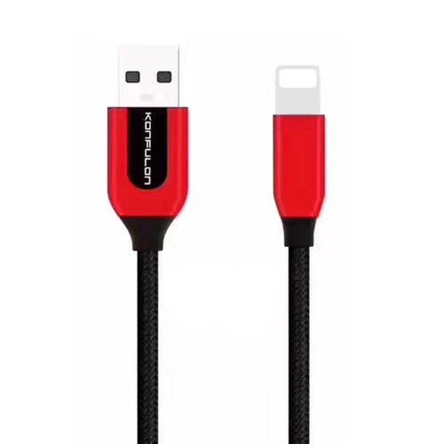 Konfulon S51 Lightning Kablo iphone Uyumlu 1M 3A - Krmz
