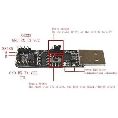 3in1 5V 3.3V USB - RS485 RS232 TTL Seri Port Dntrc Modl