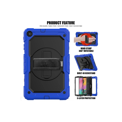 Newface Samsung Galaxy T510 Tab A 10.1 Klf Pars Tablet Kapak - Mavi