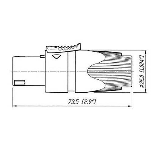 SpeakON Konnektör NL4FX Erkek - 4 Pin