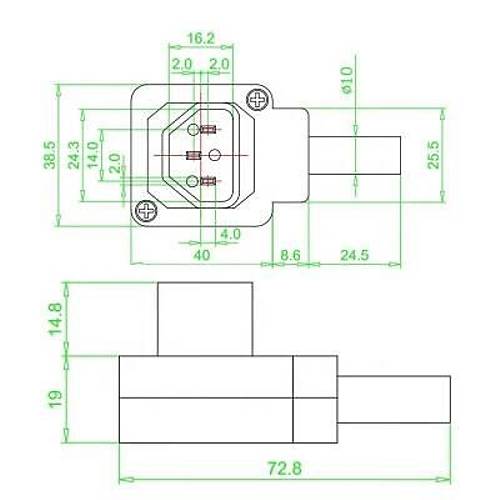 JA-2233 l Erkek Power Soket Kablolanabilir Fi