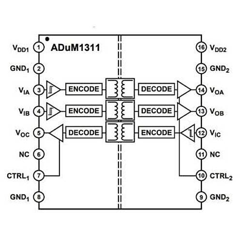 ADUM1311ARWZ-RL SOIC-16 3 Kanal zolatr Entegresi