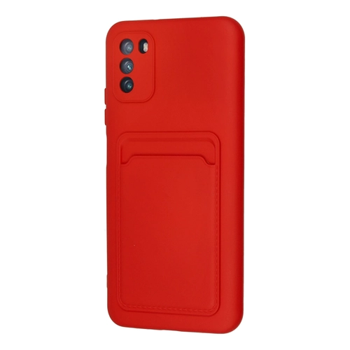 Newface Xiaomi Pocophone M3 Klf Kelvin Kartvizitli Silikon - Krmz