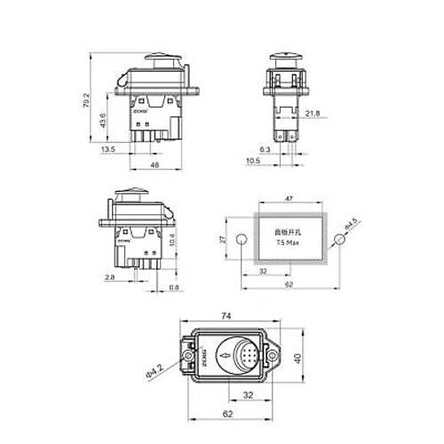 ZCD-02D 4-Pin Elektromanyetik Switch
