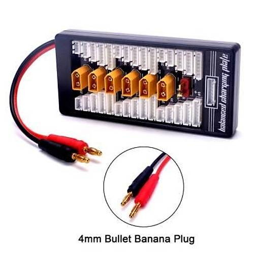 XT60 LiPo Paralel Şarj Kartı (Banana Beslemeli)
