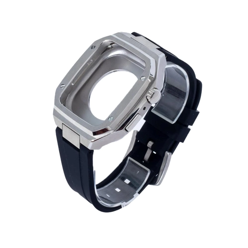 Newface Apple Watch 44mm KR402 Metal Kasa Silikon Kordon - Gm