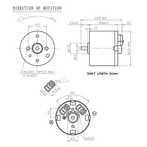 JRF-146VA 3.6V Mini DC Motor