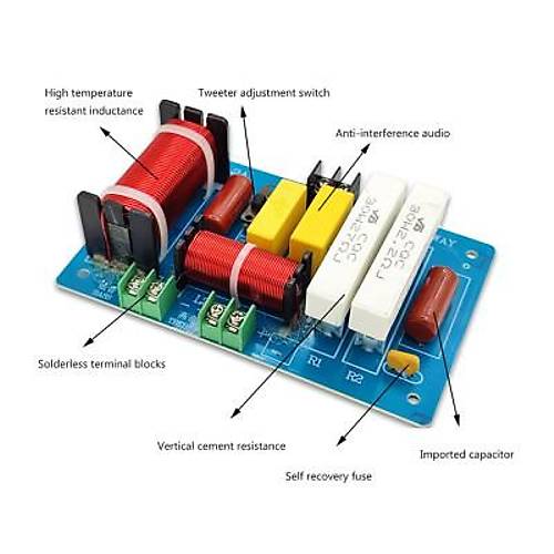 PA-2A 4-8? 450W 2 Yollu Hoparlr Crossover Ses Filtresi Frekans Blc