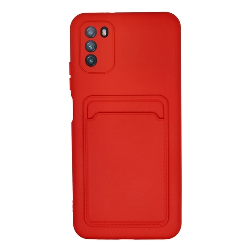 Newface Xiaomi Pocophone M3 Klf Kelvin Kartvizitli Silikon - Krmz