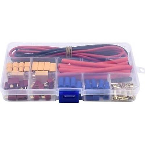 52 Para T-Plug/EC3/XT60 Erkek ve Dii Konnektr, Silikon Kablo ve Isyla Daralan Makaron Seti