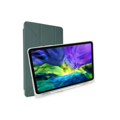 Newface iPad 10.2 (8.nesil) Klf Kalemlikli Mars Tablet Klf - Koyu Yeil