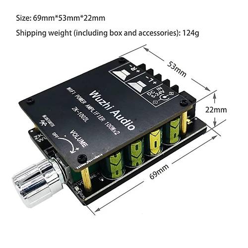 ZK-1002L 2x100W 5.0 Bluetooth Amfi Devresi