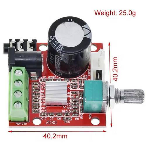 PAM8610 2x15W D Snf Stereo Amplifikatr Devresi Modl