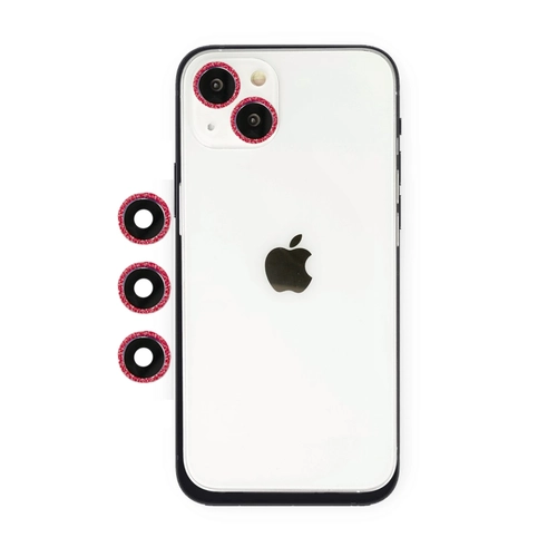 Newface iPhone 14 Shine Kamera Lens - Krmz
