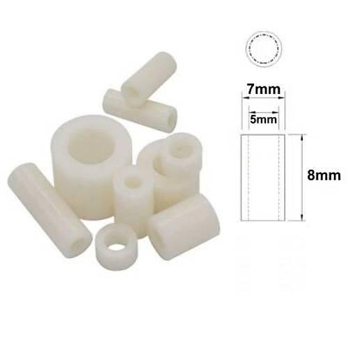 7x8mm Led Distans (Standoff) - Beyaz