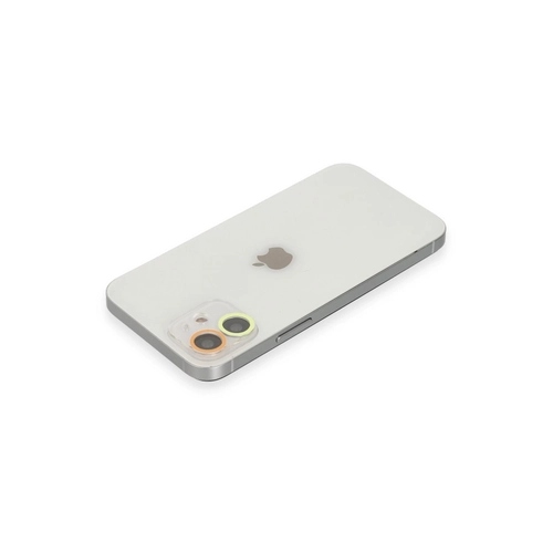 Newface iPhone 11 Renkli Kamera Lens Koruma Cam - Sar-Turuncu