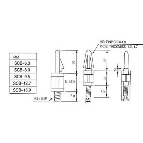 SCB-9.5 Plastik Trnakl Distans