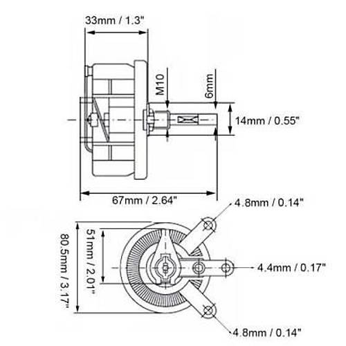 300R 100W BC1 Reosta Diren - Potansiyometre