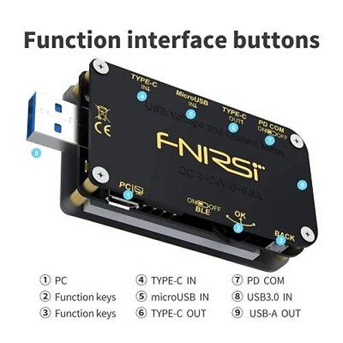 FNB48S Bluetooth USB Test Cihaz - Voltaj ve Akm ler