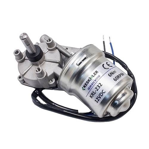KRL-232 12V DC 6Nm 60 RPM Cam Silecek Motoru