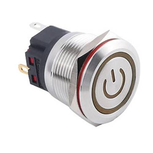 22B-P1-EC 22mm Dz Yayl Ikl Power Metal Buton - Sar