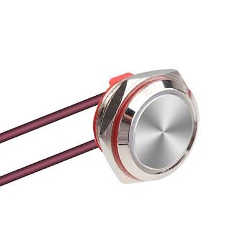 WD16C1-Wired-P1 16mm Dz Yayl Metal Buton - Kablolu