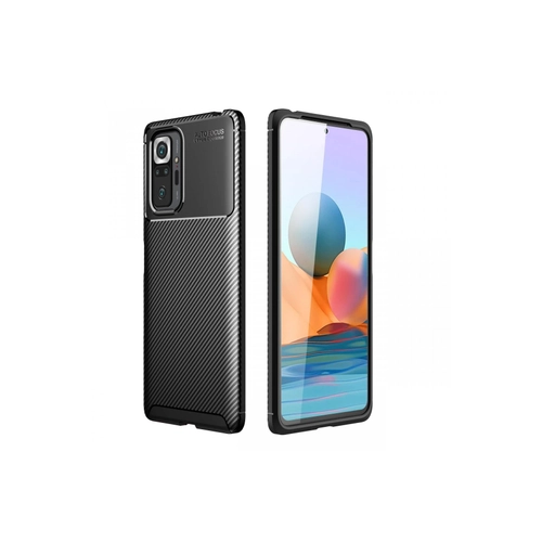 Newface Xiaomi Redmi Note 10 Pro Klf Auto Focus Karbon Kapak - Siyah