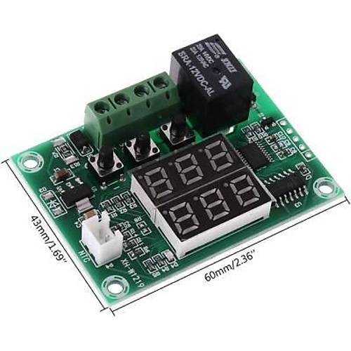 XH-W1219 12V Rle kl Dijital Termostat - Scaklk Kontrol Modl