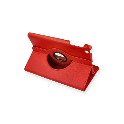 Newface iPad Mini 1 Klf 360 Tablet Deri Klf - Krmz