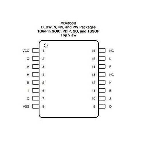 CD4050 SMD Entegre