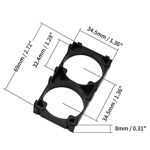 32700 Li-ion Pil Tutucu Braket 2'li
