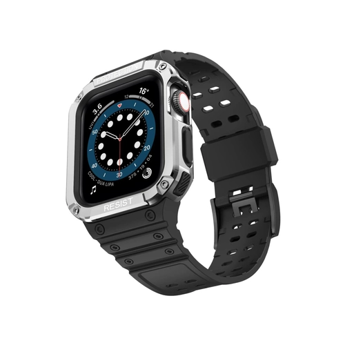 Newface Apple Watch 42mm KR401 Silikon Kordon - Siyah-Gm