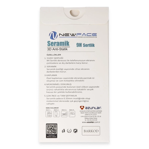 Newface Xiaomi Redmi Note 9 Pro 3D Antistatik Seramik Nano Ekran Koruyucu