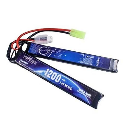 7,4V 2S 1200mAh 25C Airsoft Lipo Batarya