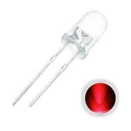 10mm effaf Krmz Led - 10 Adet