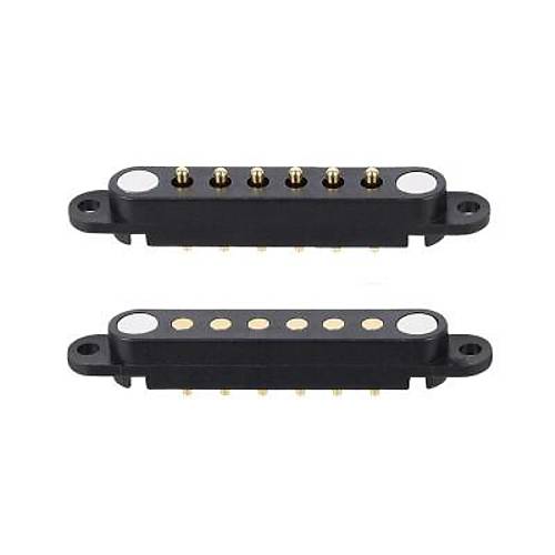 6-Pin 2.54mm Pogo Pin Manyetik Konnektr Takm - Kulakl