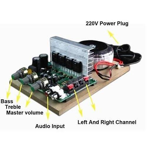 Hi-Fi 200W 220V Yksek G Stereo Amfi Devresi