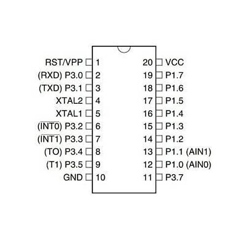 AT89C2051-24PU DIP-20 24MHz Mikrodenetleyici