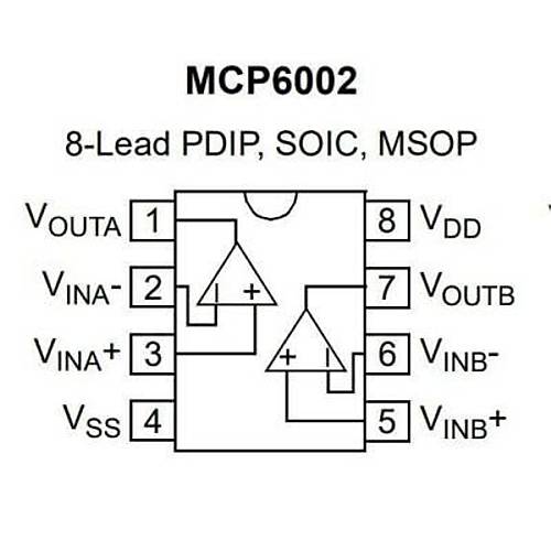 MCP6002T-I/MS MSOP-8 Smd OpAmp Entegresi